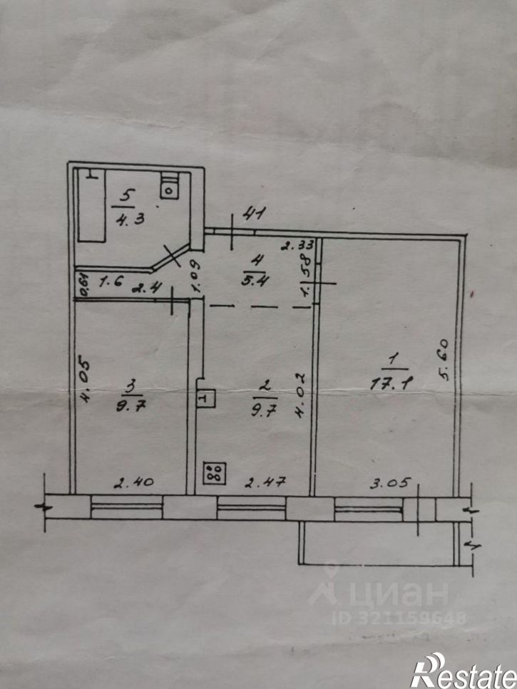 2-комн квартира мкр. 202-й, 5