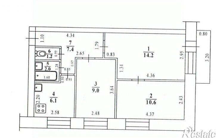 3-комн квартира ул Дзержинского, 9 1,  д. 9 1,  к. 1