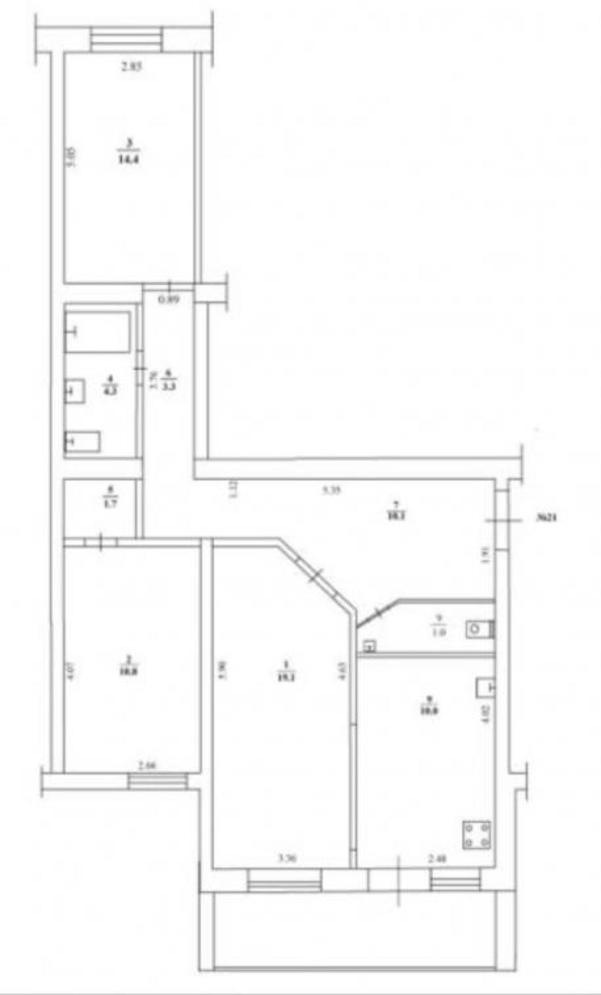 Купить квартиру за 9 150 000 рублей на Федора Попова, 17/1