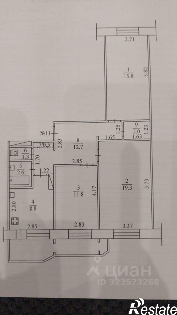 3-комн квартира пр-кт Михаила Николаева, 40/6,  д. 40/6
