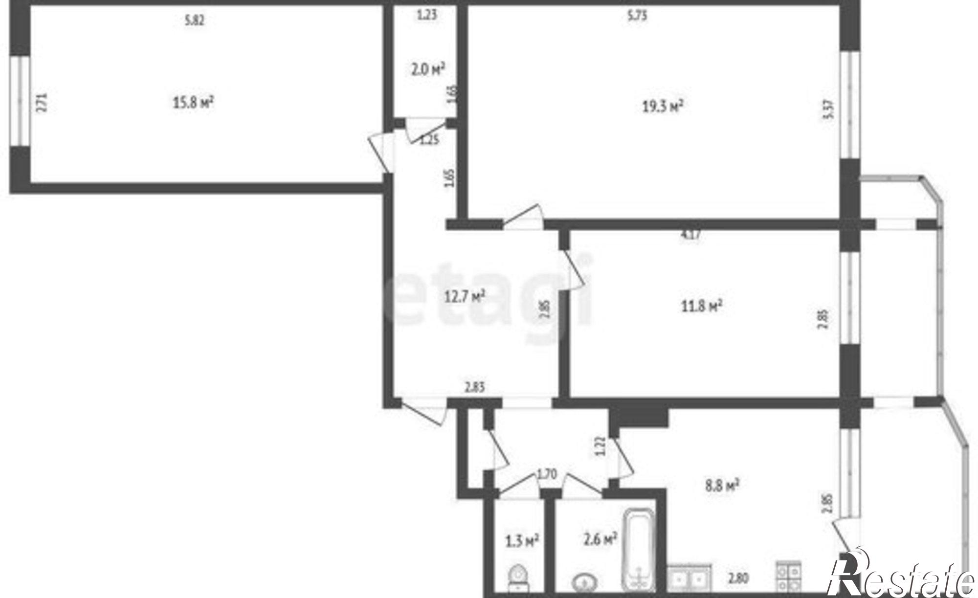 Купить квартиру за 9 500 000 рублей на проспект Михаила Николаева, 40/6