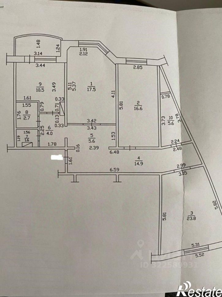 3-комн квартира мкр. 203-й, 6
