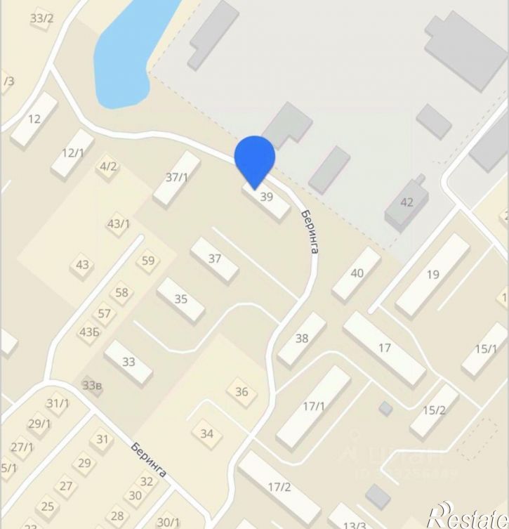 2-комн квартира улица Беринга, 39,  д. 39