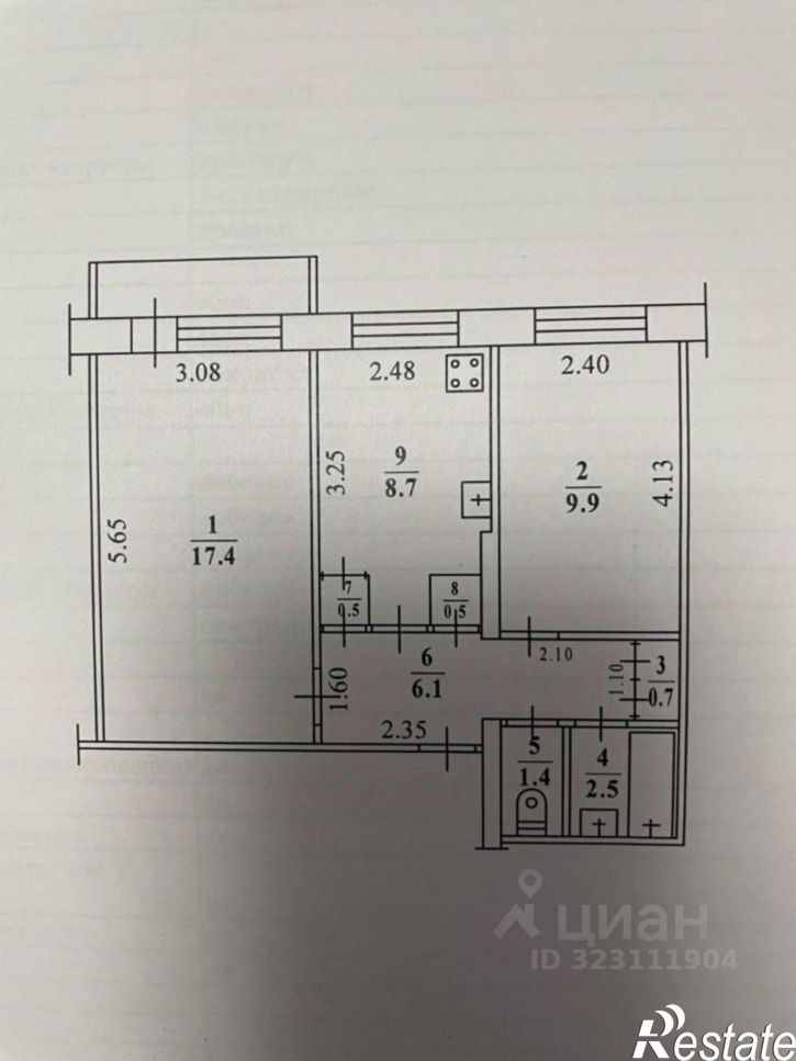 2-комн квартира ул Можайского, 17/4,  д. 17/4