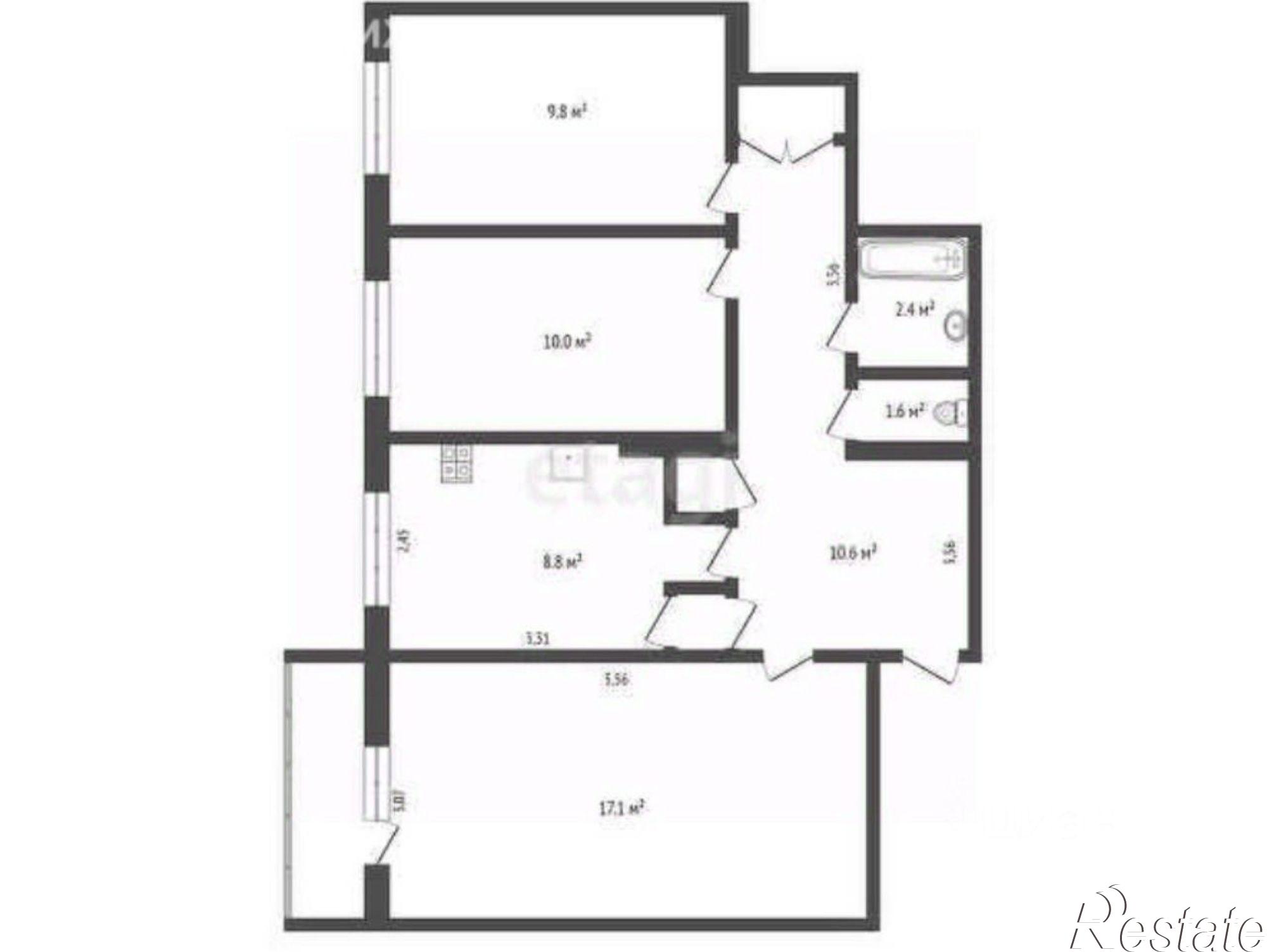 Купить квартиру за 7 800 000 рублей на улица Богдана Чижика, 2