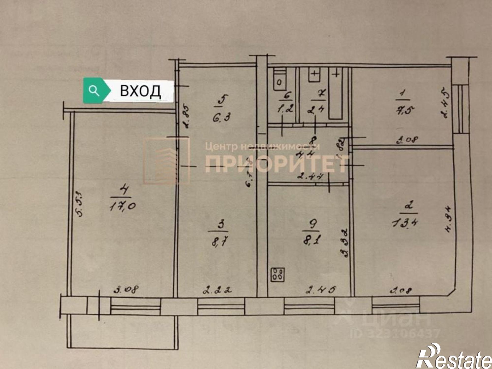 Купить квартиру за 8 300 000 рублей на ул Петра Алексеева, 14/1