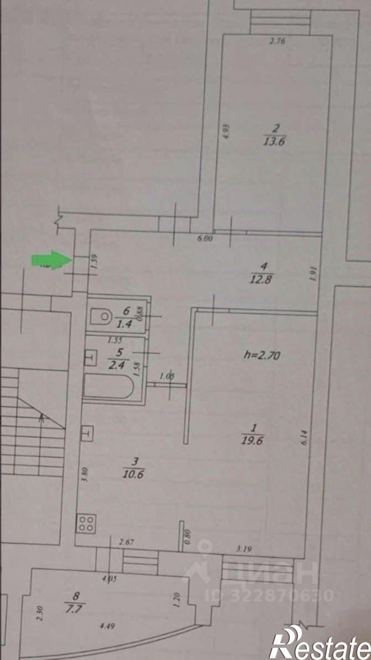 2-комн квартира улица Рыдзинского, 18/7,  д. 18/7