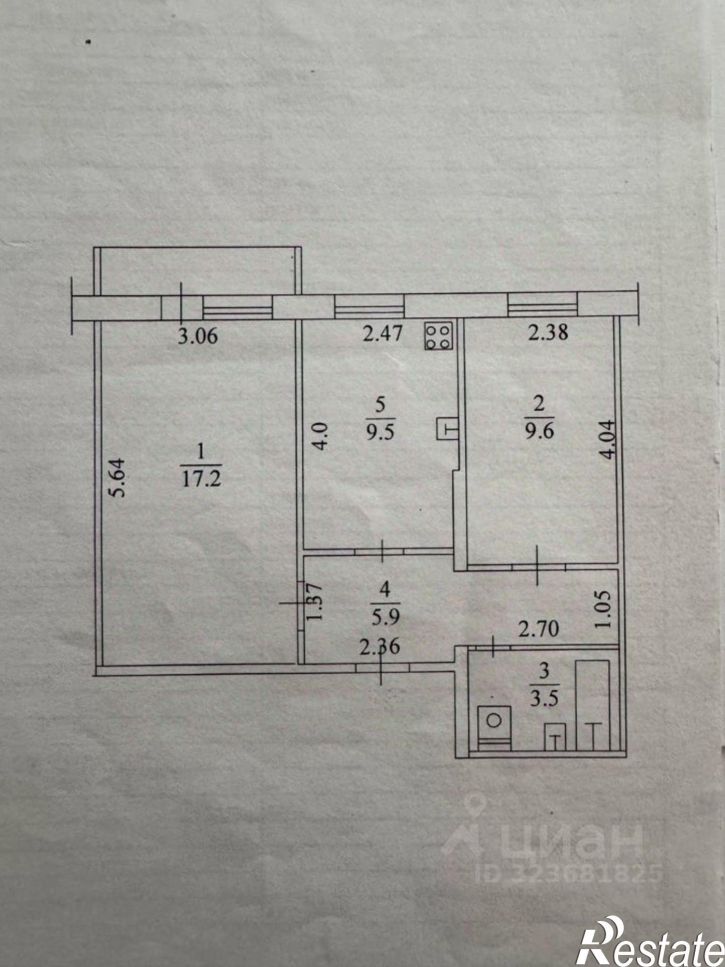 2-комн квартира мкр. 202-й, 3