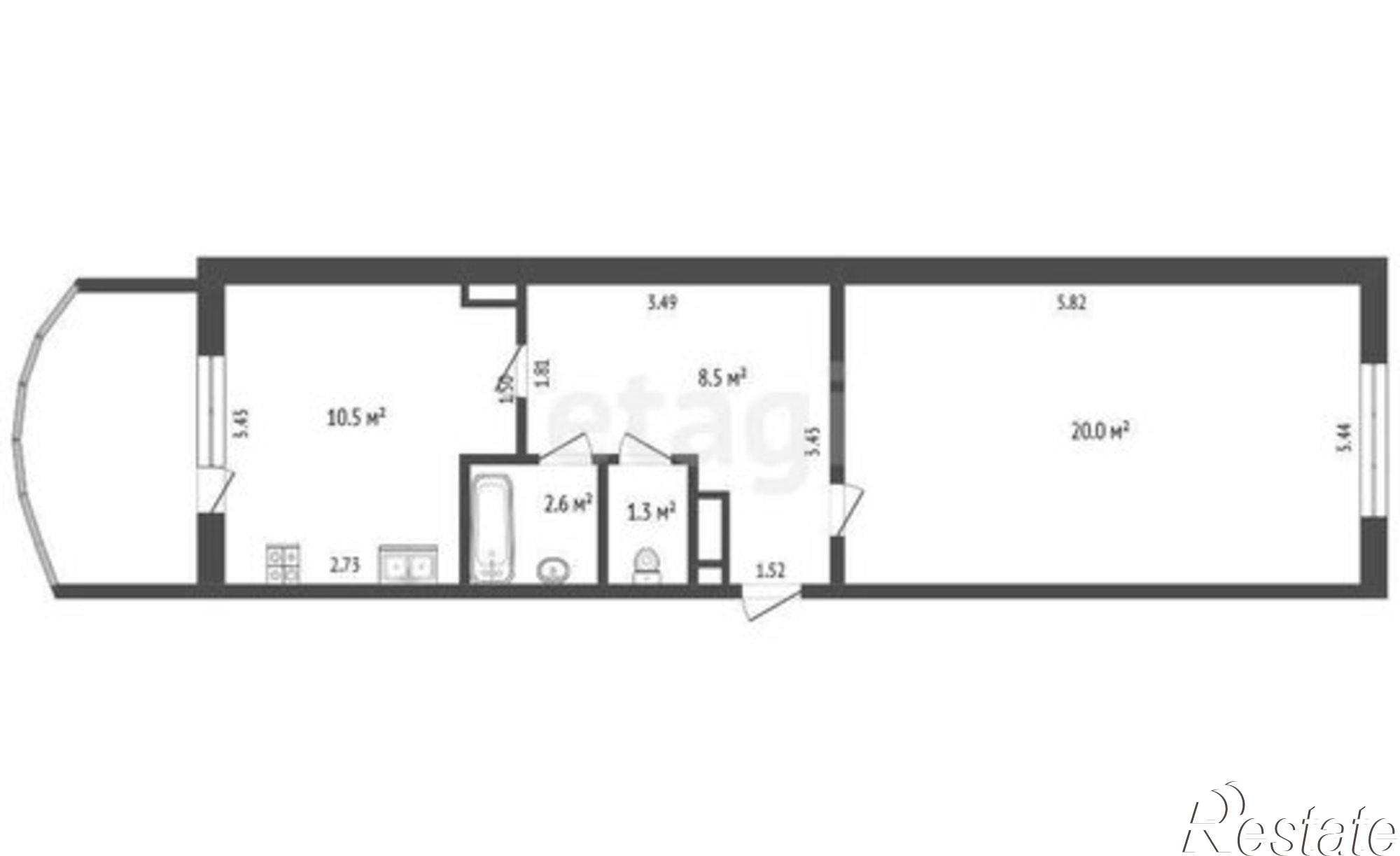 Купить квартиру за 6 500 000 рублей на улица Бестужева-Марлинского, 12