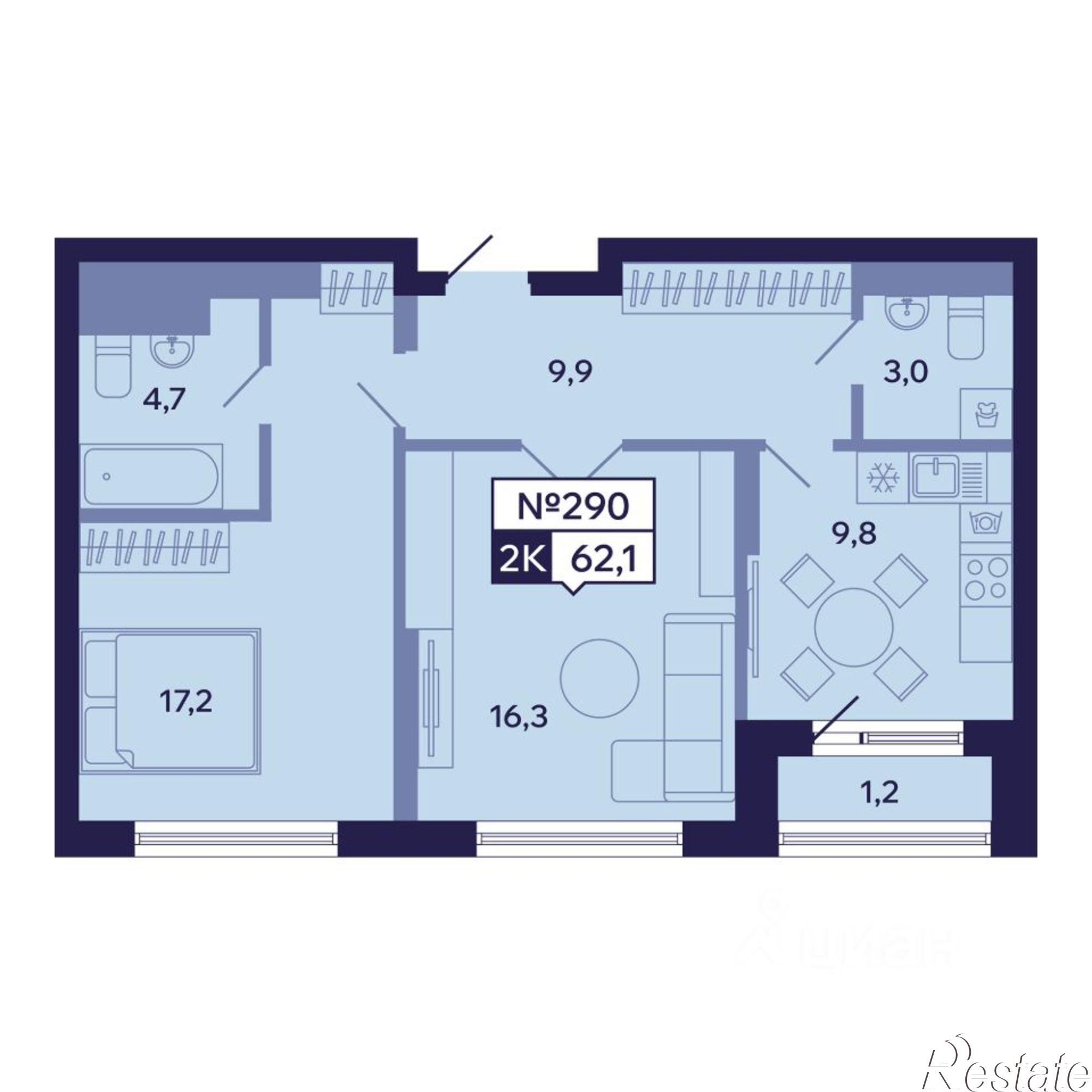 Купить квартиру за 13 103 100 рублей на ул Новопортовская, 1А/1