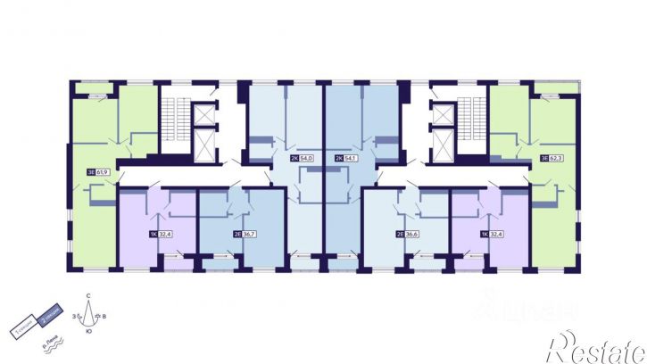 1-комн квартира в новом доме ул Новопортовская, 1,  д. 1