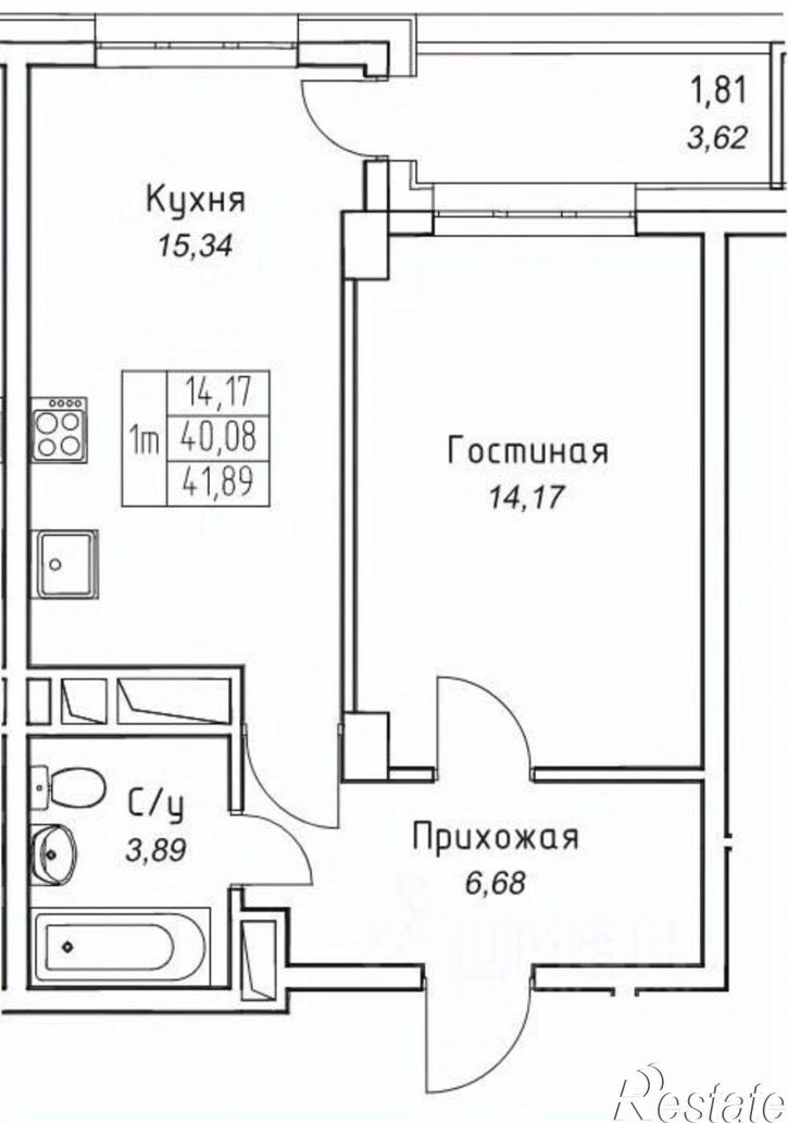 1-комн квартира в новом доме Автодорожная улица