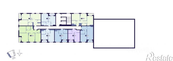 2-комн квартира в новом доме ул Новопортовская, 1А/1,  д. 1А/1