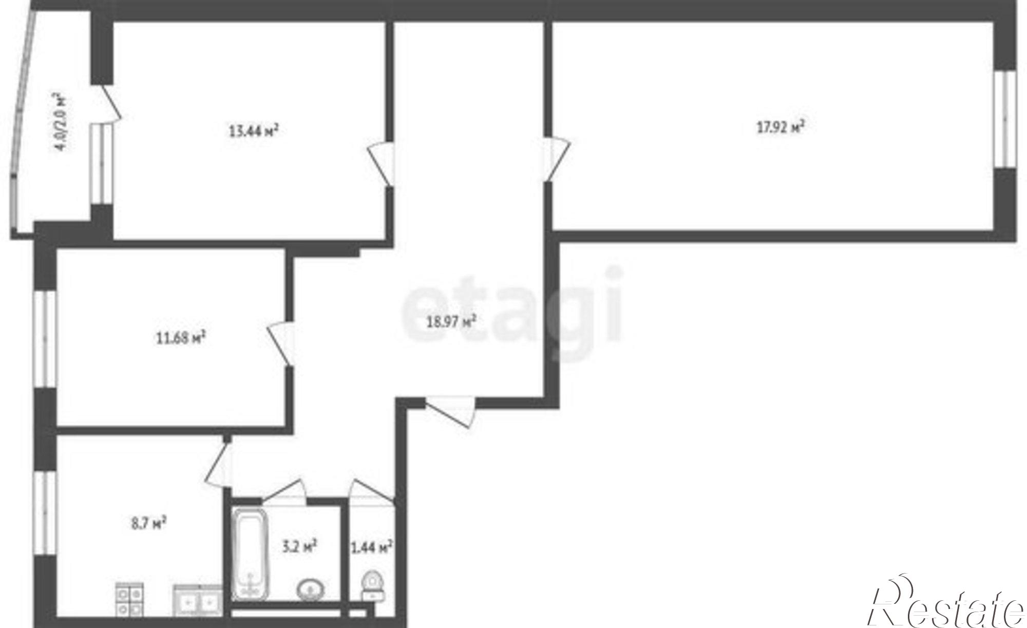 Купить квартиру за 18 700 000 рублей на Республика Саха (Якутия), 203-й микрорайон, 36