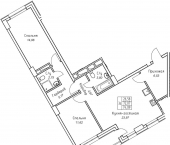 3-комн, 74 кв м, этаж 9/16 Автодорожная улица