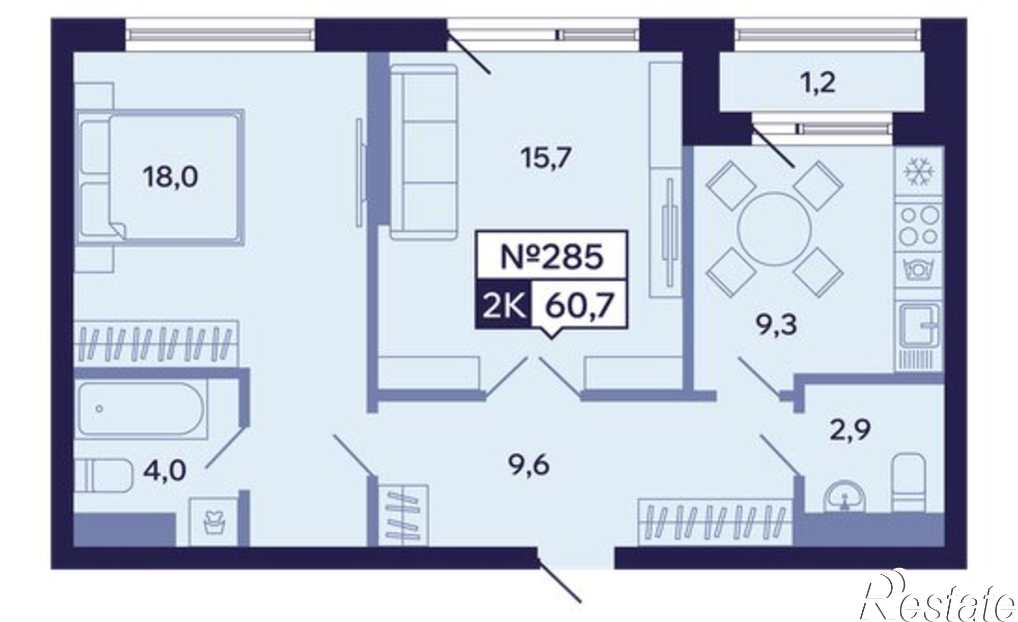 Купить квартиру за 12 103 600 рублей на ул Новопортовская, 1А/1