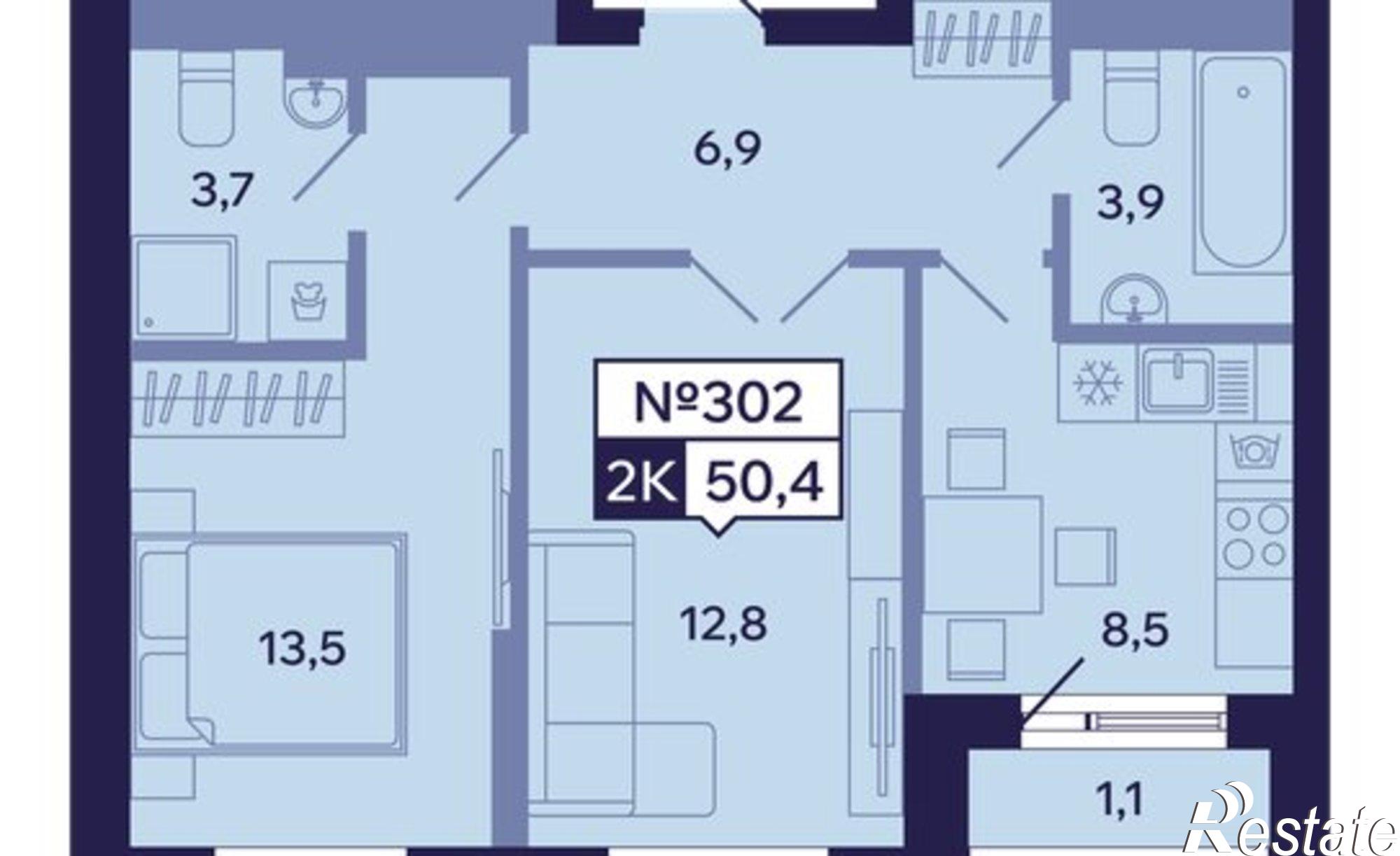 Купить квартиру за 11 072 900 рублей на ул Новопортовская, 1А/1
