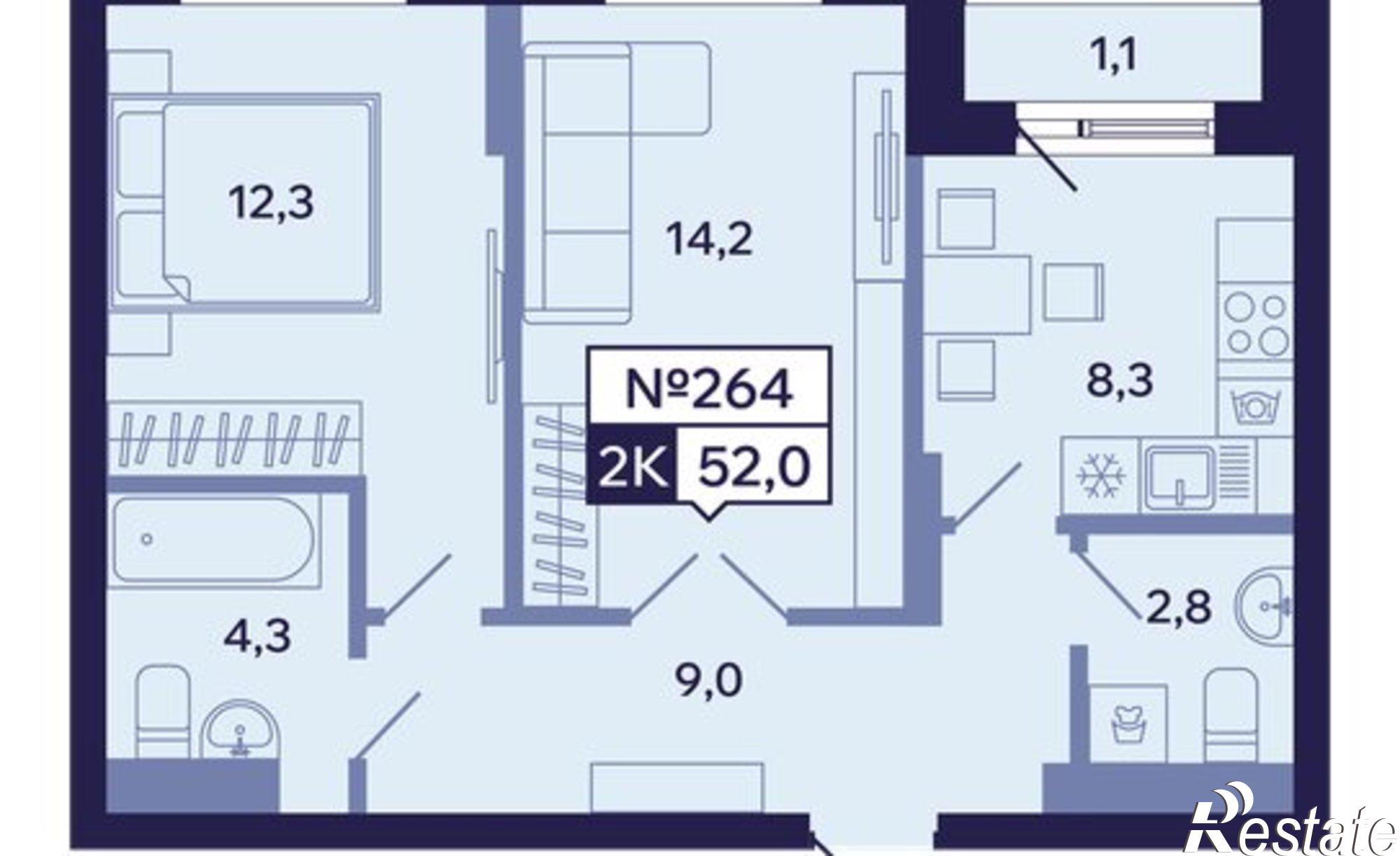 Купить квартиру за 11 299 600 рублей на ул Новопортовская, 1А/1