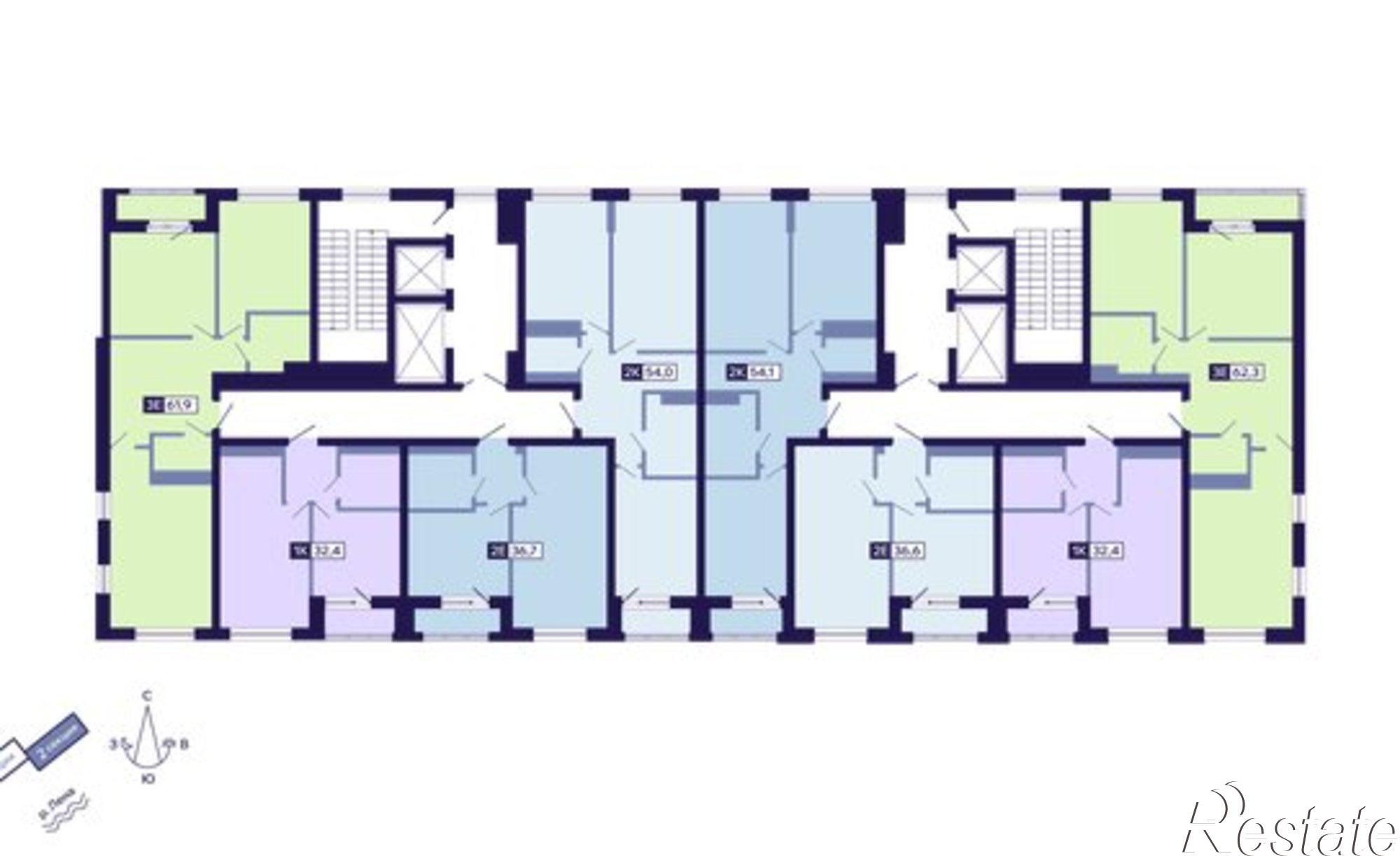 Купить квартиру за 7 558 920 рублей на ул 1 База, 4/1