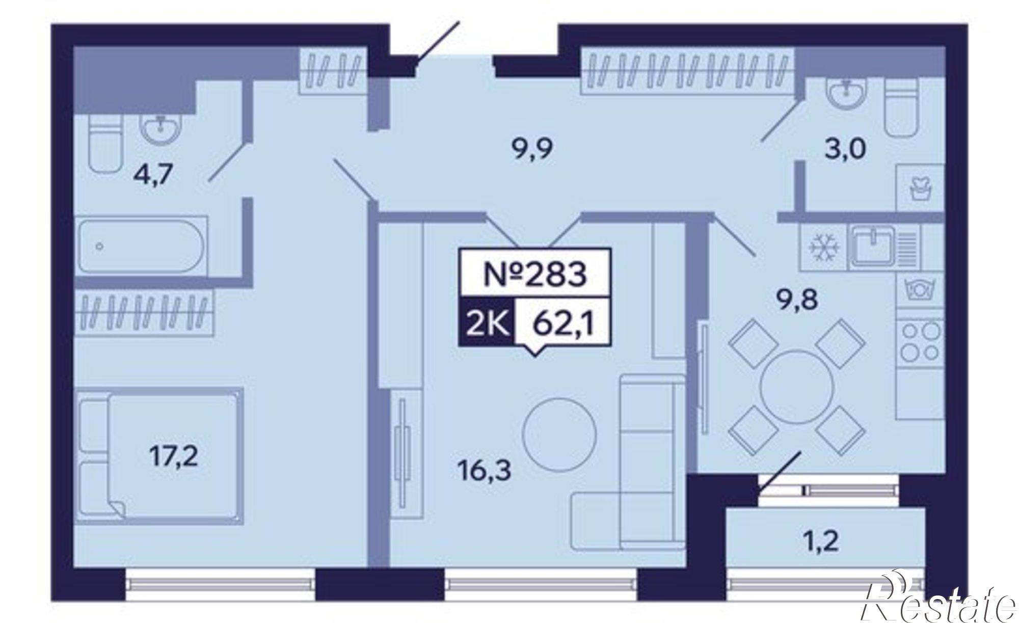 Купить квартиру за 13 065 800 рублей на ул Новопортовская, 1А/1