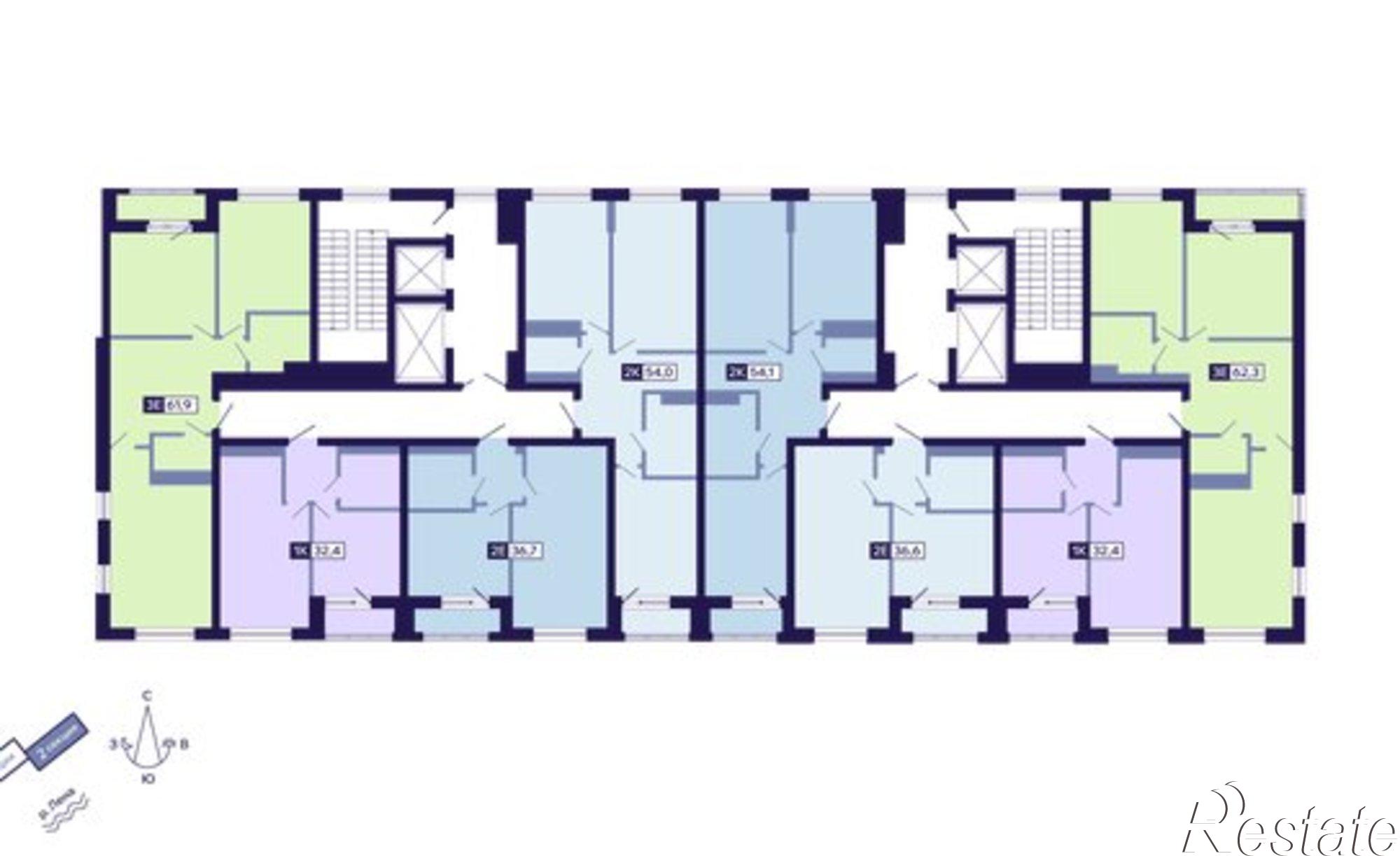Купить квартиру за 10 744 300 рублей на ул 1 База, 4/1