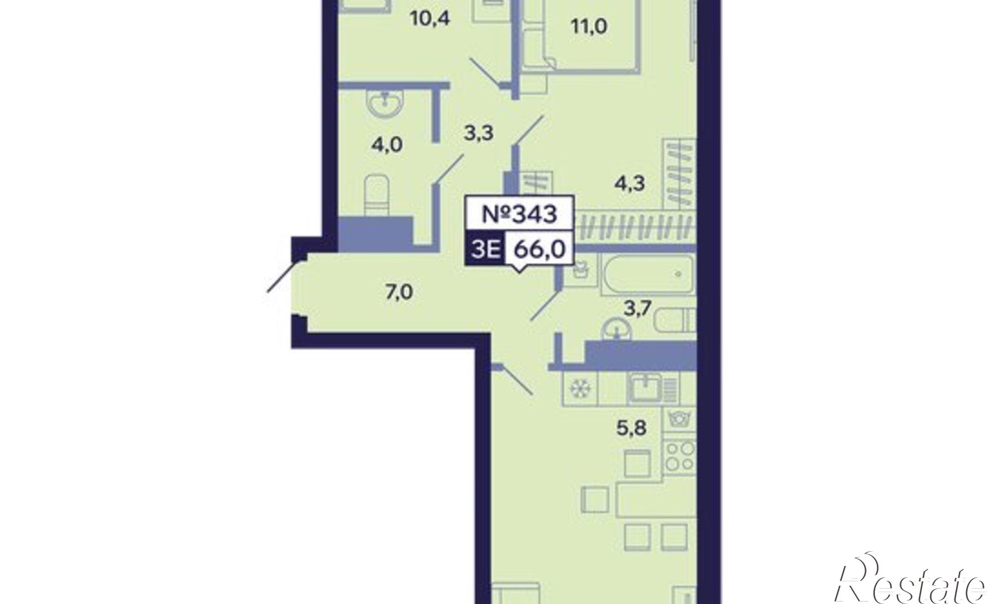 Купить квартиру за 14 374 800 рублей на ул Новопортовская, 1А/1