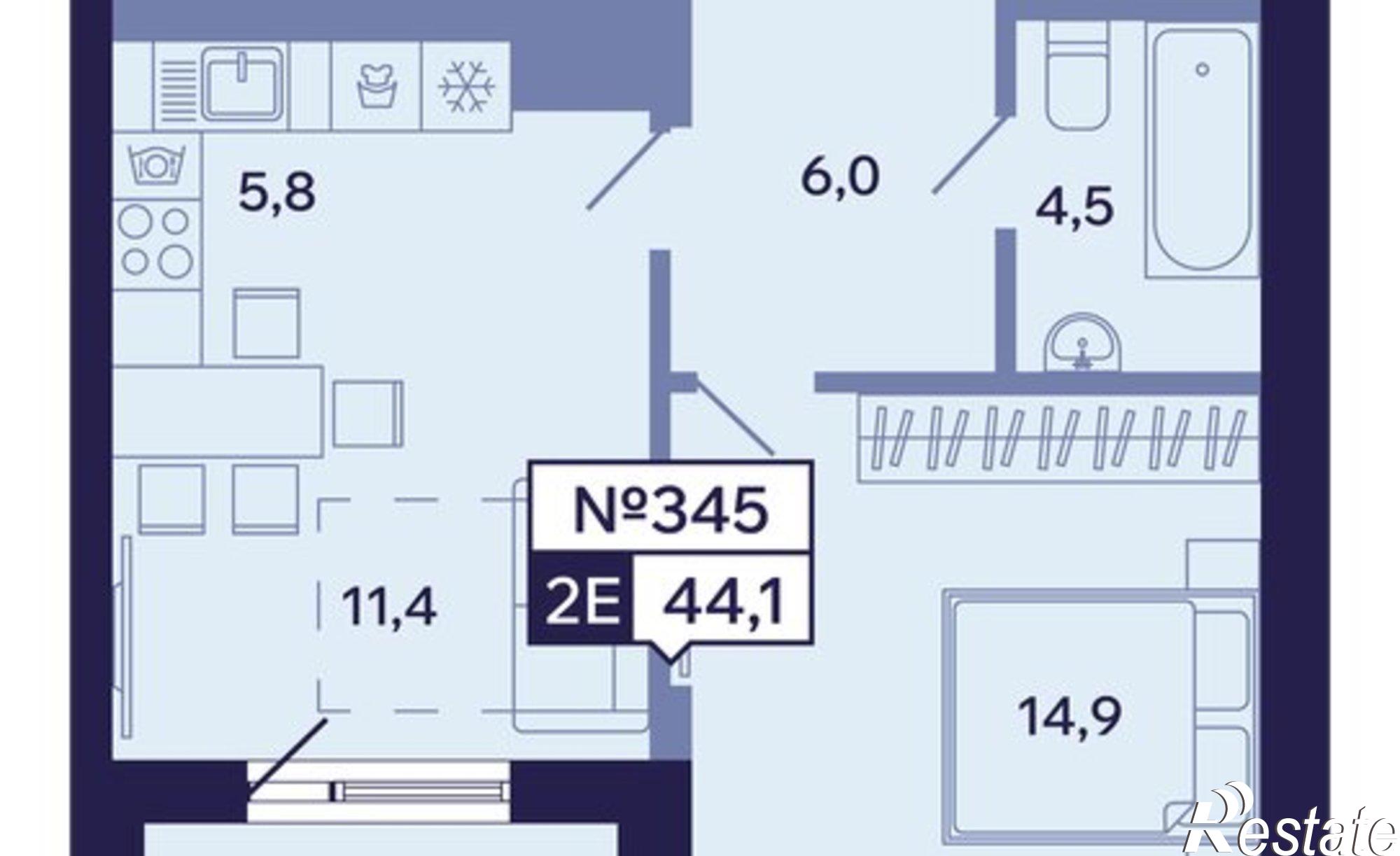 Купить квартиру за 9 719 640 рублей на ул Новопортовская, 1А/1