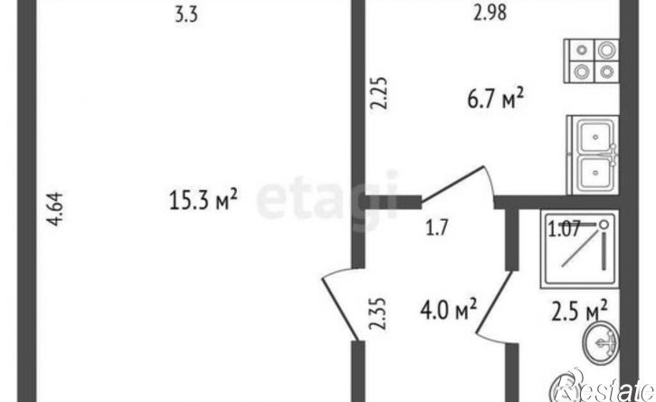 1-комн квартира шоссе Сергеляхское 11 км, 6,  д. 6