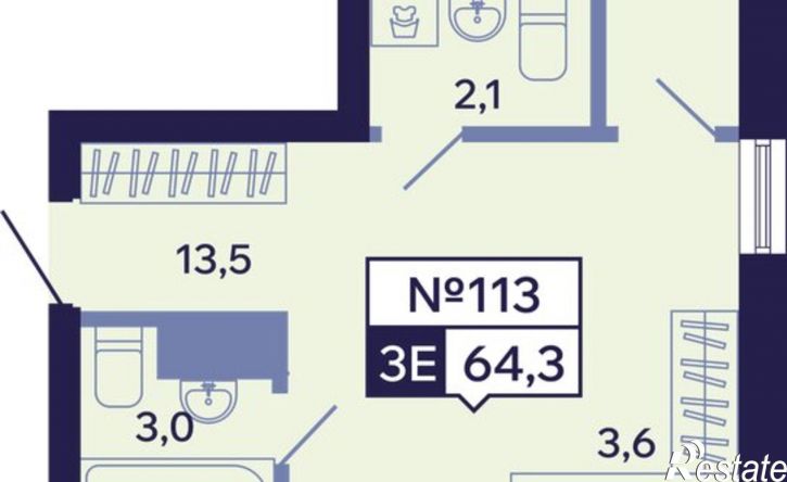 3-комн квартира в новом доме Республика Саха (Якутия), Новопортовская улица
