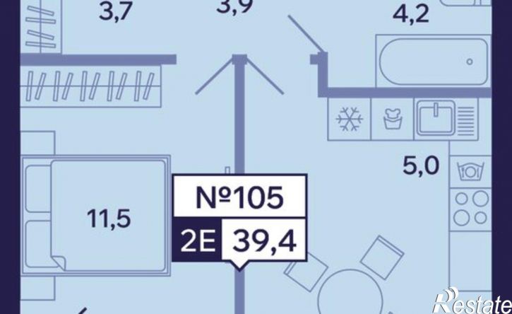 2-комн квартира в новом доме Республика Саха (Якутия), Новопортовская улица