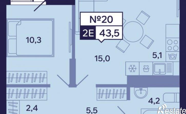 2-комн квартира в новом доме Республика Саха (Якутия), Новопортовская улица
