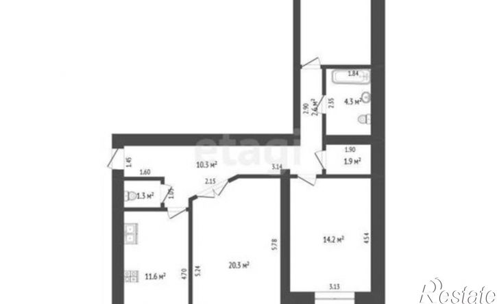3-комн квартира улица Фёдора Попова, 17/2,  д. 17/2
