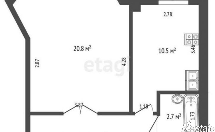 1-комн квартира ул Леваневского, 5,  д. 5