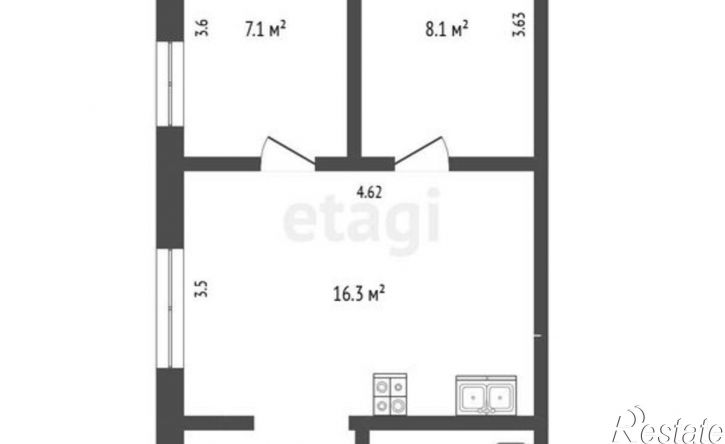 3-комн квартира Республика Саха (Якутия), микрорайон Борисовка-1, 22