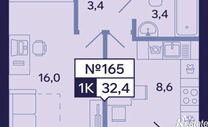 1-комн квартира в новом доме ул 1 База, 4/1,  д. 4/1