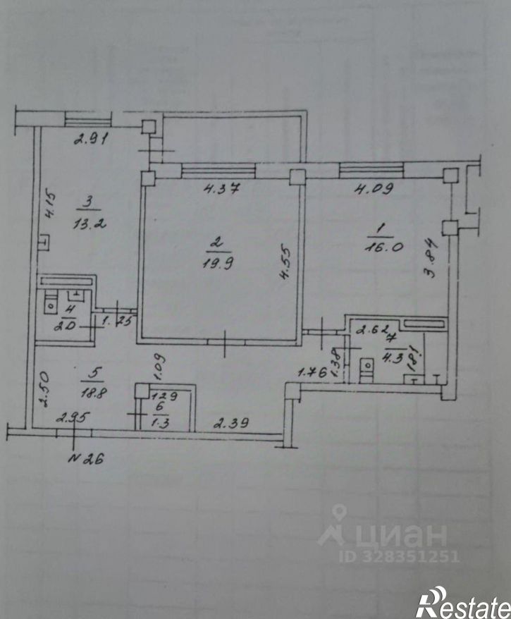 2-комн квартира ул Федора Попова, 16/6,  д. 16/6