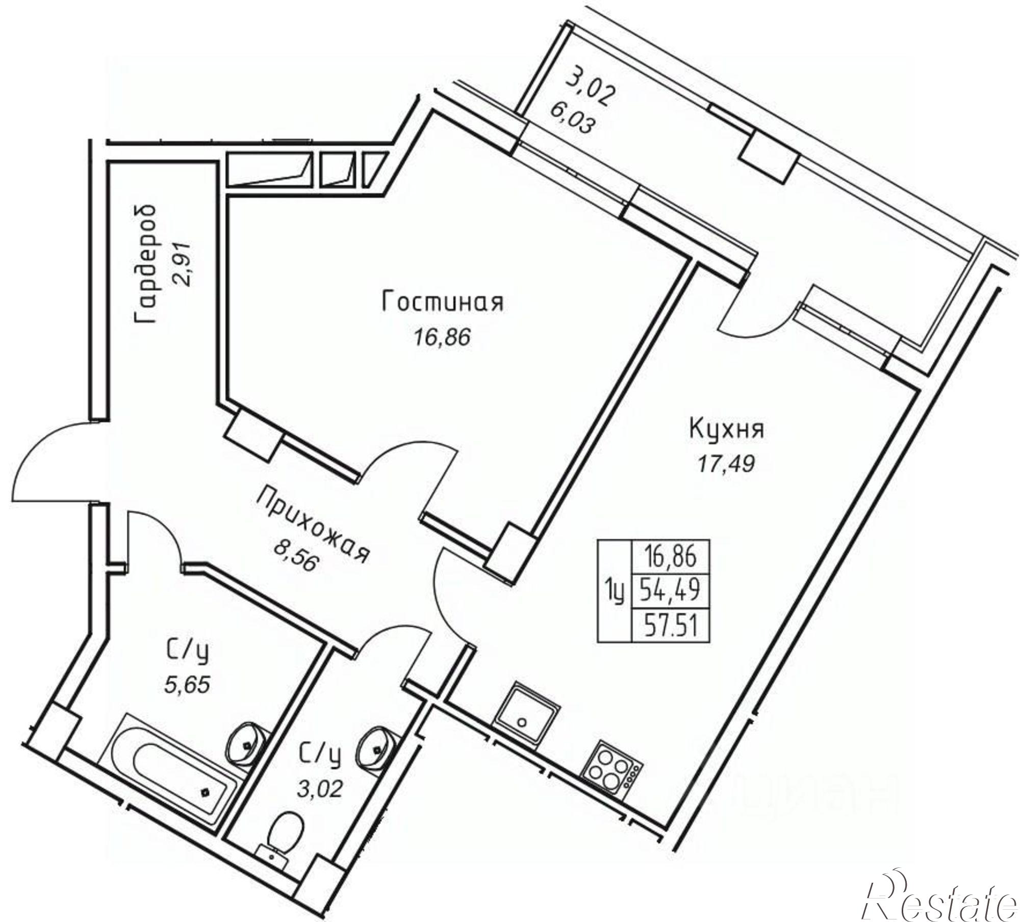 Купить квартиру за 7 993 890 рублей