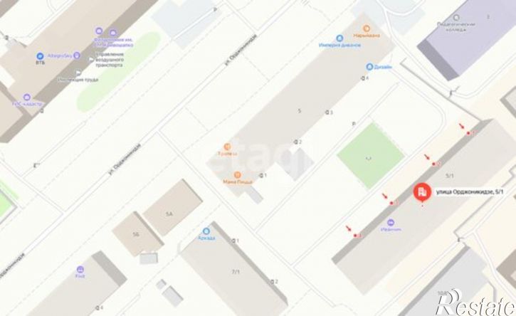 1-комн квартира ул Орджоникидзе, 5/1,  д. 5/1
