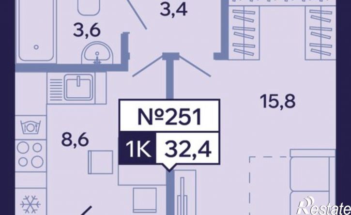 1-комн квартира в новом доме ул 1 База, 4/1,  д. 4/1