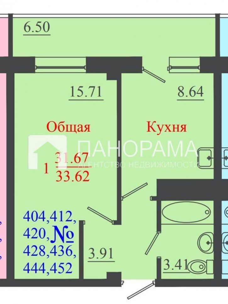 1-комн квартира 203-й микрорайон, 30