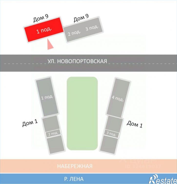 2-комн квартира в новом доме ул Новопортовская, 1,  д. 1