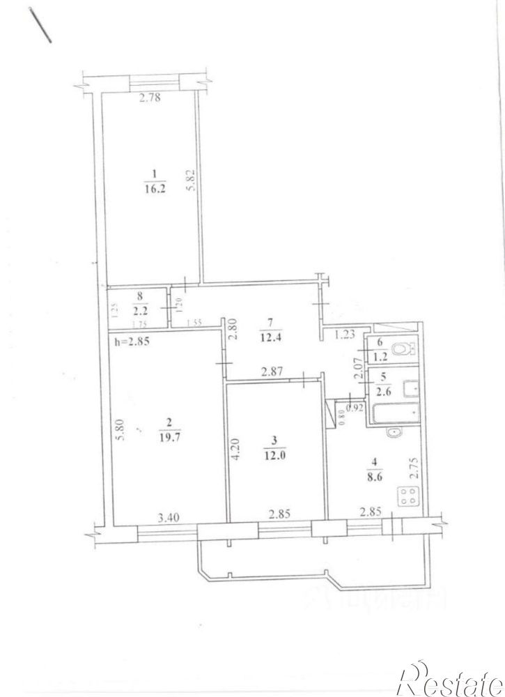 3-комн квартира ул Лермонтова, 58/2,  д. 58/2