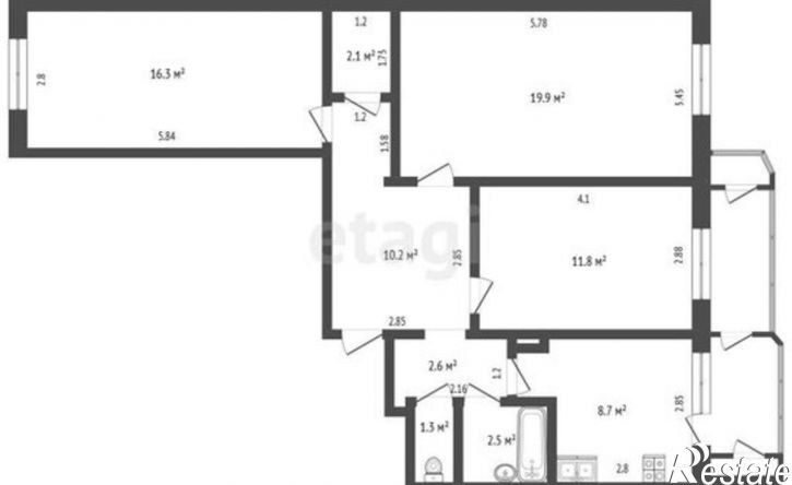 3-комн квартира ул Кирова, 31/1,  д. 31/1