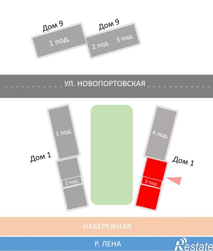 2-комн квартира в новом доме ул Новопортовская, 1А/1,  д. 1А/1