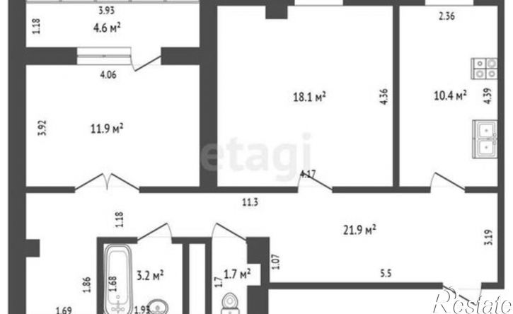 2-комн квартира ул Лермонтова, 45 1,  д. 45 1,  к. 1