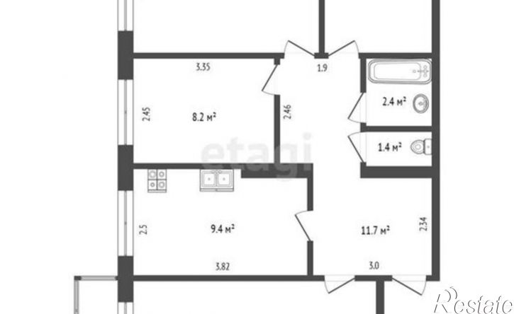 4-комн квартира ул Федора Попова, 2/3,  д. 2/3