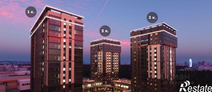 1-комн квартира в новом доме ул Лермонтова, 70,  д. 70