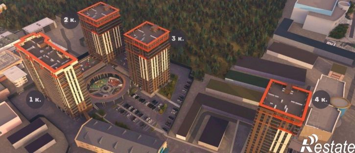 2-комн квартира в новом доме ул Лермонтова, 70/1,  д. 70/1