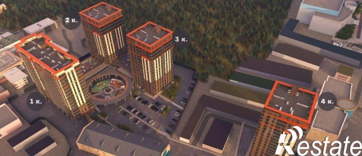 2-комн квартира в новом доме улица Лермонтова, 70/1,  д. 70/1