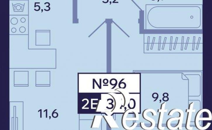 2-комн квартира в новом доме ул 1 База, 4/1,  д. 4/1